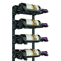 Vino Pins Flex Wall Mounted Metal Wine Rack system - 18 bottle metal wine rack with matte black finish