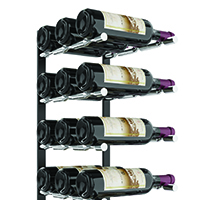 Vino Pins Flex Wall Mounted Metal Wine Rack system - 27 bottle metal wine rack with milled aluminum pins