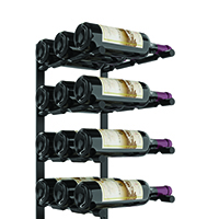 Vino Pins Flex Wall Mounted Metal Wine Rack system - 27 bottle metal wine rack with matte black finish
