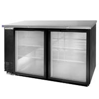 Back Bar Refrigerator w/Glass Doors - Black