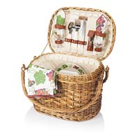 Romance Bamboo & Rattan Picnic Basket for Two