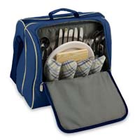 Solano Insulated Coolor with Service for 4 - Navy