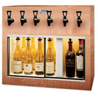 Monterey 6 Bottle Wine Dispenser Preservation Unit - Oak