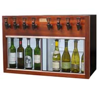 Napa 8 Bottle 4 Red 4 White Wine Dispenser Preservation Unit - Mahogany