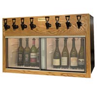 Napa 8 Bottle Wine Dispenser Preservation Unit - Oak