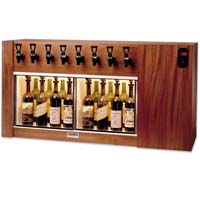The Magnum 8 Bottle Wine Dispenser Preservation Unit - Mahogany