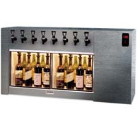 Magnum 8 Bottle Wine Dispenser Preservation Unit - Brushed Stainless Steel #4 Finish