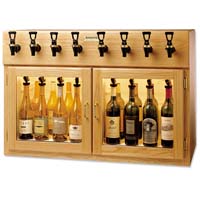 Sonoma 8 Bottle Wine Dispenser Preservation Unit - Oak