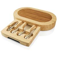 Formaggion Oval Cutting Board with Cheese Tools