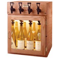 Sonoma 4 Bottle Wine Dispenser Preservation Unit - Oak