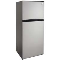 9.9 Cu. Ft. Frost Free Two Door Apartment Refrigerator - Black Cabinet and Stainless Steel Doors