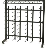 90 Bottle Half Island Display Wine Rack - Satin Black Finish