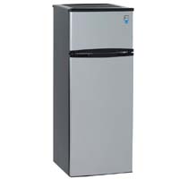7.4 Cu. Ft. Two Door Apartment Refrigerator - Black Cabinet and Platinum Doors