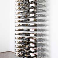 6' Evolution System 126 Bottle Wine Display - Chrome Finish