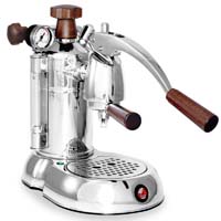 Stradivari Professional Espresso Maker - Wood & Chrome