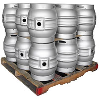 Pallet of 18 10.8 Gallon Firkin Beer Keg Casks