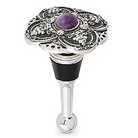 Stone Filigree Wine Bottle Stopper