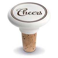 Cheers Ceramic Wine Bottle Stopper