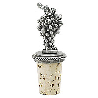 Pewter Grape Wine Bottle Stopper
