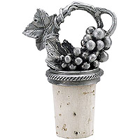 Pewter Grapevine Wine Bottle Stopper