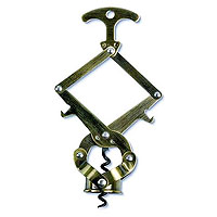 Lazy Tongs Antique Finish Corkscrew