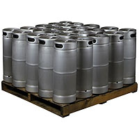 Pallet of 25 Kegs - 5 Gallon Commercial Keg with Threaded D System Sankey Valve
