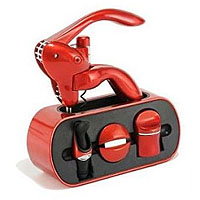 Metrokane Black Houdini Lever Style Corkscew