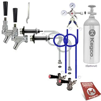 Standard Two Keg Door Mount DIY Kegerator Beer Tap Conversion Kit