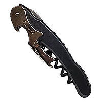 Double Power Waiter's Soft-Touch Corkscrew - Black