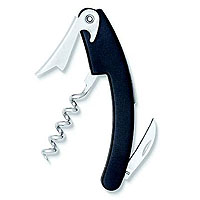 Black Plastic Nickel Plated Curved 3195 Waiter's Corkscrew