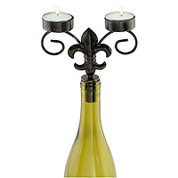 Fleur De Lis Wine Bottle Candelabra