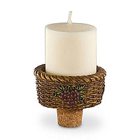 Wine Basket Votive Holder & Bottle Stopper