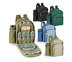 Sorrento Insulated Picnic Backpack w/Wine Duffel - Olive Green/Tan