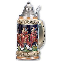Bavarian Beerwagon Beer Stein