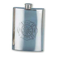 Pewter Fireman's Flask