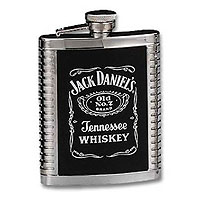 Stainless Steel Ribbed Flask - 6 oz.