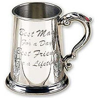 Best Man Pewter Beer Tankard