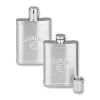 7 Ounce Satin Flask with Shot Cap - 7 oz.