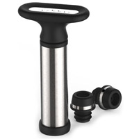 Metrokane 5575 Rabbit Stainless Steel Wine Preserver (Vacuum Pump with 2 Stoppers) - Chrome