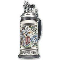 1800's Steam Fire Engine Beer Stein