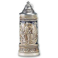 Old World Fireman Beer Stein