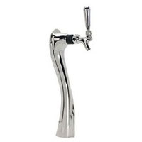 Chrome Plated Metal Single Faucet 3-Inch Diameter Column Beer Tower