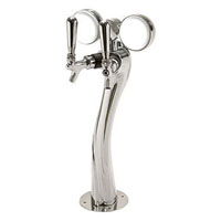 Gold Plated Metal Single Faucet 3-Inch Diameter Column Beer Tower