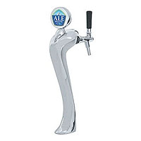 Gold Plated Metal Single Faucet 3-Inch Diameter Column Beer Tower