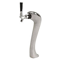 Gold Plated Metal Single Faucet 3-Inch Diameter Column Beer Tower