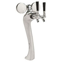 Gold Plated Metal Single Faucet 3-Inch Diameter Column Beer Tower