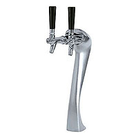 Gold Plated Metal Single Faucet 3-Inch Diameter Column Beer Tower