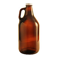 Libbey 64 oz. Amber Glass Beer Growler