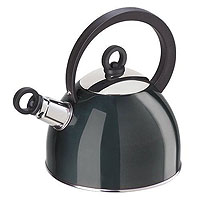 LAST ONE!  Black Stainless Steel Whistling Kettle