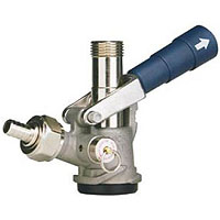 D System Keg Tap Coupler w/ Blue Lever Handle